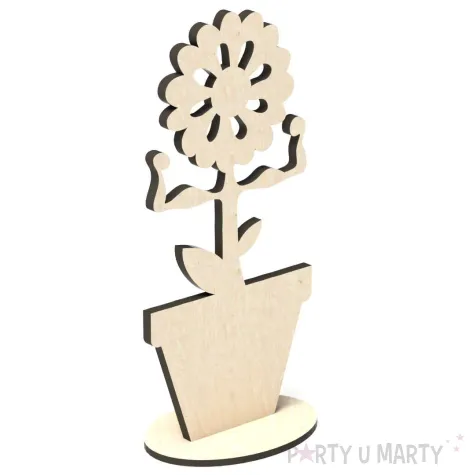 dekoracja drewniana 3d kwiatek 1 65x140 mm