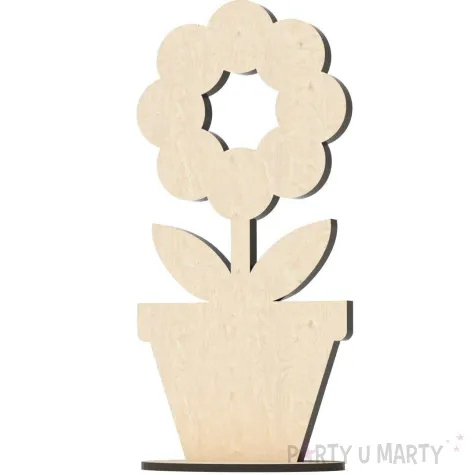 dekoracja drewniana 3d kwiatek 5 66x140 mm 10 szt