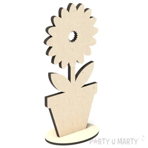 dekoracja drewniana 3d kwiatek 9 67x140 mm