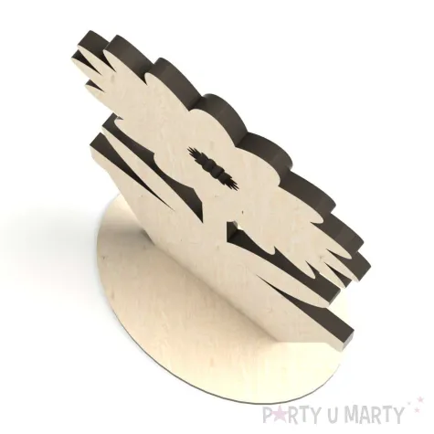 dekoracja drewniana 3d kwiatek 9 67x140 mm