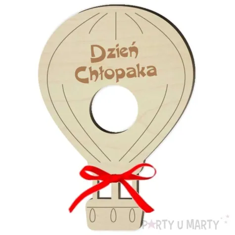 dekoracja drewniana balonik na lizak dzien chlopaka 15 cm
