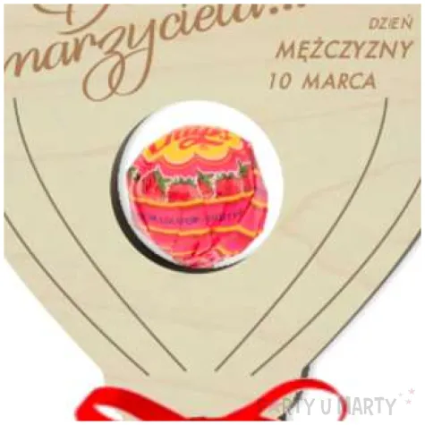 dekoracja drewniana balonik na lizak dzien mezczyzny marzyciela 15 cm