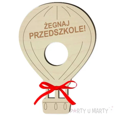 dekoracja drewniana balonik na lizak zegnaj przedszkole 15 cm