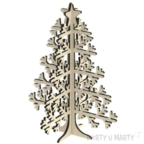 dekoracja drewniana choinka z galazek 15 cm