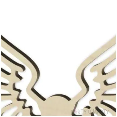 dekoracja drewniana dekor skrzydla aniola l 15 cm