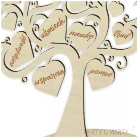 dekoracja drewniana drzewko podziekowania dla wspanialej przedszkolanki 20 x 25 cm
