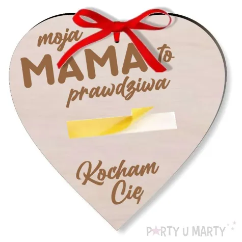 dekoracja drewniana dzien matki moja mama to princessa medium 17 cm