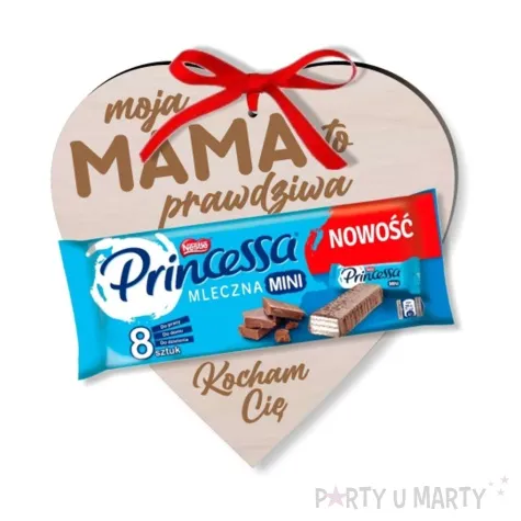 dekoracja drewniana dzien matki moja mama to princessa mini 11 cm