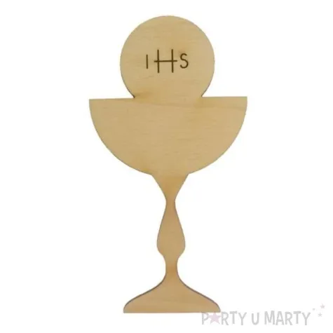 dekoracja drewniana i komunia sw kielich ihs 10 szt