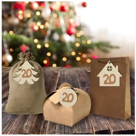 dekoracja drewniana kalendarz adwentowy 22x30 cm