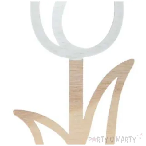 dekoracja drewniana kwiat tulipan kontur arpex 22 cm