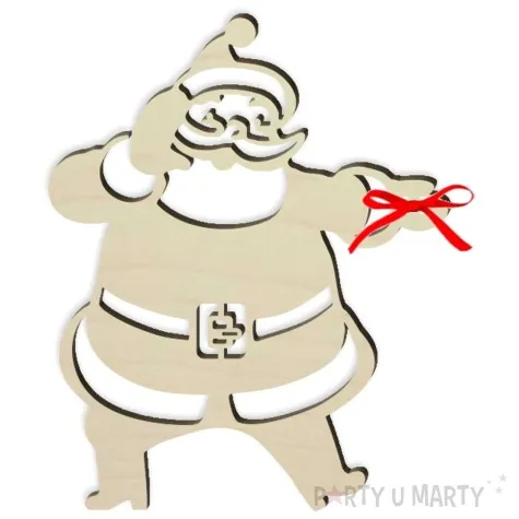 dekoracja drewniana mikolaj na lizak 16 cm