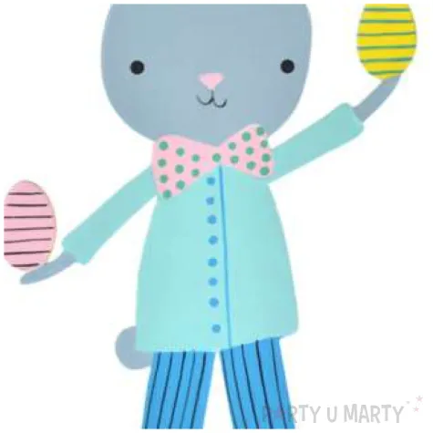 dekoracja drewniana niebieski zajaczek arpex 17 5 cm