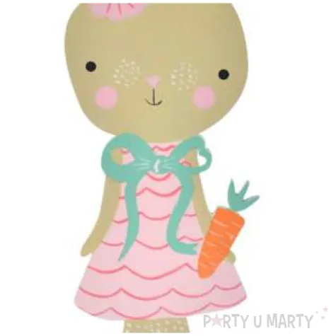 dekoracja drewniana rozowy zajaczek arpex 17 5 cm