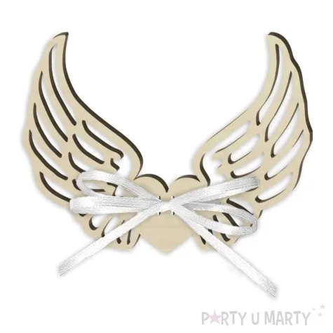 dekoracja drewniana skrzydlo aniola classik na lizak 8 5 cm