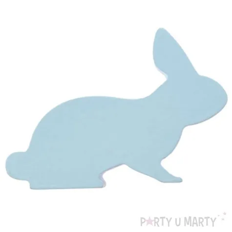 dekoracja drewniana zajac siedzacy niebieski arpex 7 x 10 cm