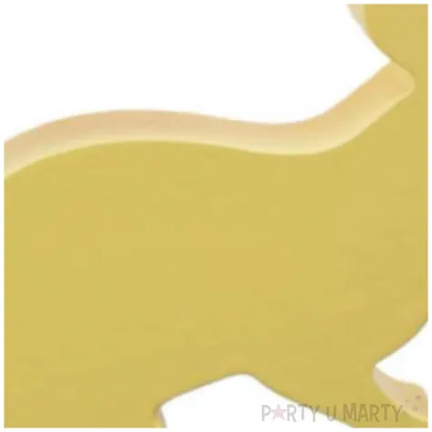 dekoracja drewniana zajac siedzacy zolty arpex 7 x 10 cm