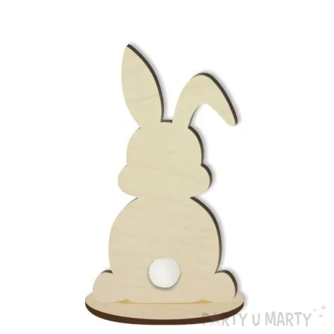 dekoracja drewniana zajaczek classic naturalny 8 cm