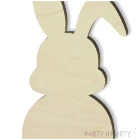 dekoracja drewniana zajaczek classic naturalny 8 cm