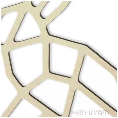 dekoracja drewniana zajaczek geometryczny 19 cm