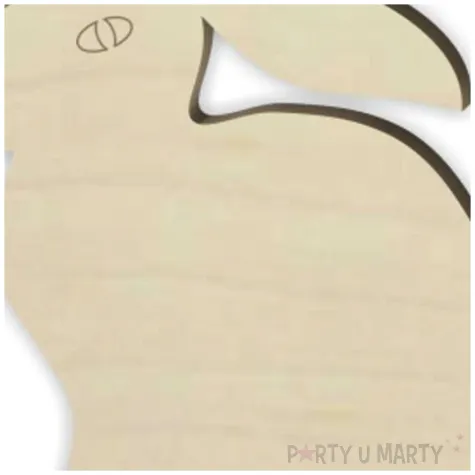 dekoracja drewniana zajaczek z klapnietym uchem 20 cm