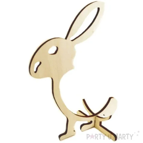 dekoracja drewniana zajaczek z niespodzianka 12 cm