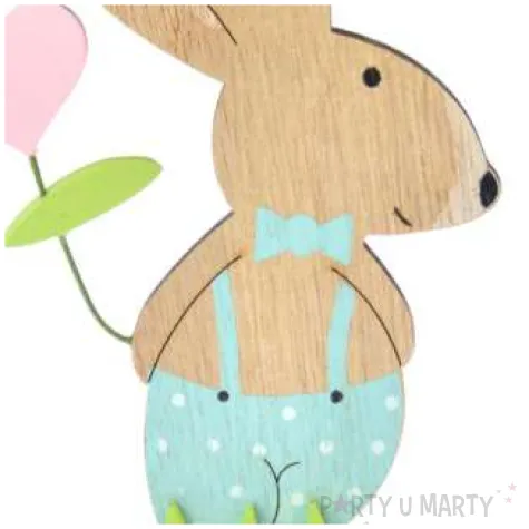 dekoracja drewniana zajaczek z serduszkiem arpex 17 cm