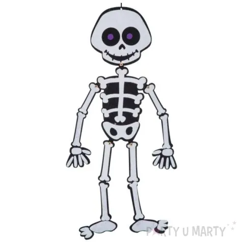 dekoracja filcowy kosciotrup bialy carnival toys 50 cm