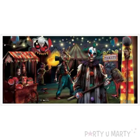 dekoracja foliowa creepy carnevil 165x84 cm