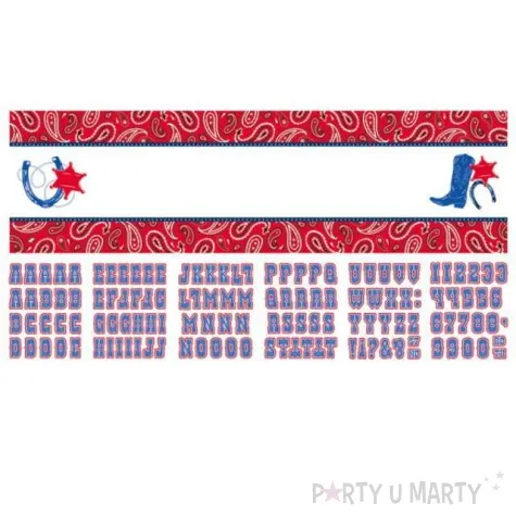 dekoracja foliowa dziki zachod amscan 165x50 cm