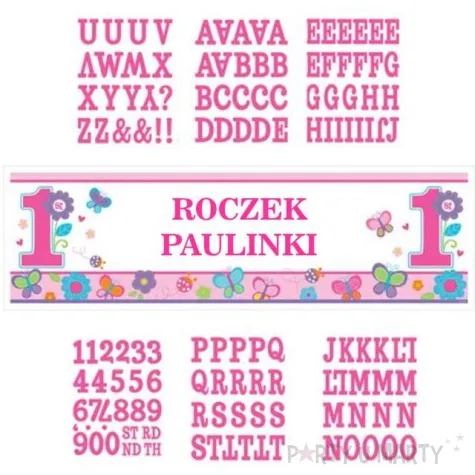 dekoracja foliowa happy birthday roczek amscan 165x50 cm