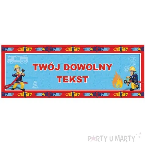 dekoracja foliowa strazak sam 120x45 cm