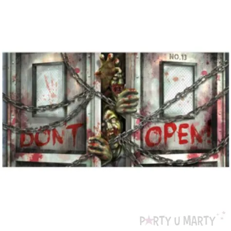 dekoracja foliowa zombies dont open 160x85 cm