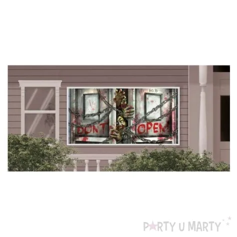 dekoracja foliowa zombies dont open 160x85 cm