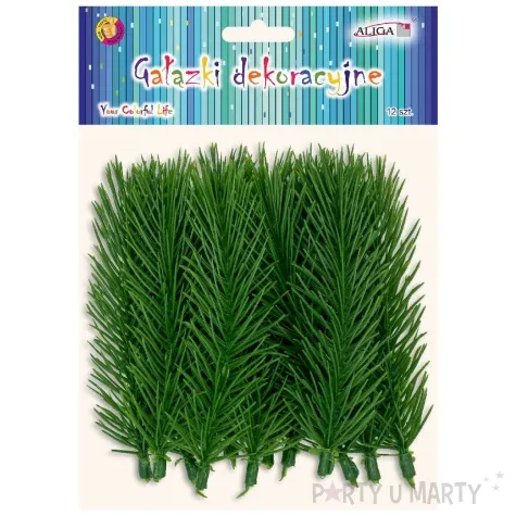 dekoracja galazki choinki sosna zielony aliga 12 szt