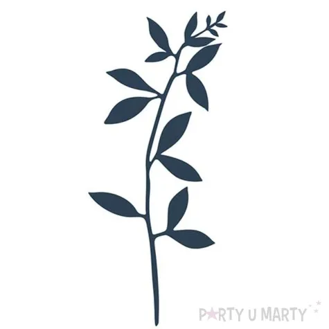 dekoracja galazki granatowe ciemne partydeco 6szt