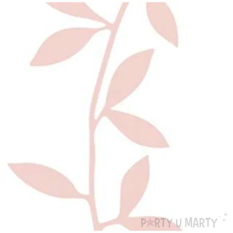 dekoracja galazki rozowe pudrowe partydeco 6szt