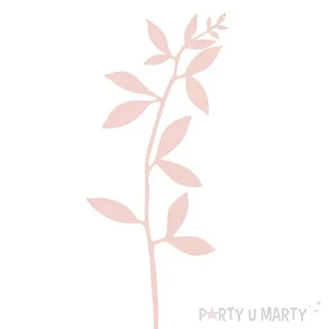 dekoracja galazki rozowe pudrowe partydeco 6szt