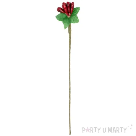 dekoracja galazki ryzyk czerwony aliga 12 szt