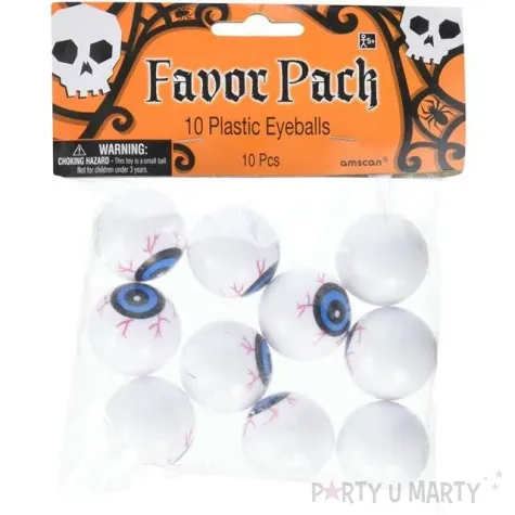 dekoracja galki oczne przekrwione amscan 10 szt