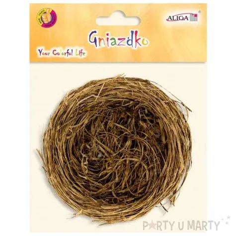 dekoracja gniazdko ze slomy naturalne aliga 7cm