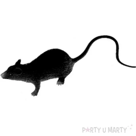 dekoracja gryzon mysz czarna 9 cm