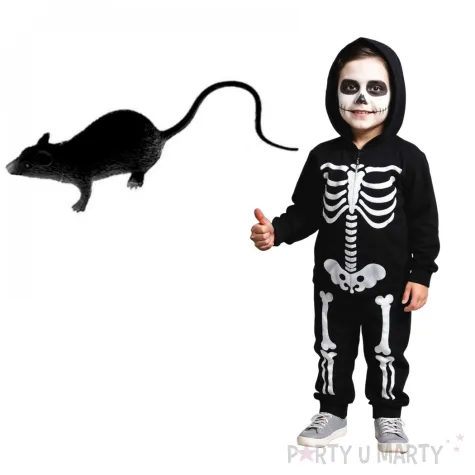 dekoracja gryzon mysz czarna 9 cm