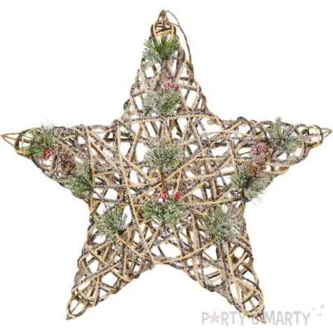 dekoracja gwiazda betlejemska led kolorowa guirca 30 cm