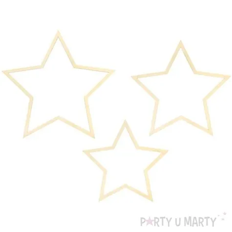 dekoracja gwiazdy partydeco 35 cm 3 szt