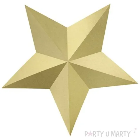 dekoracja gwiazdy zloty partydeco 6szt
