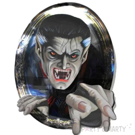 dekoracja halloween drakula w lustrze funny fashion 28 x 38 cm