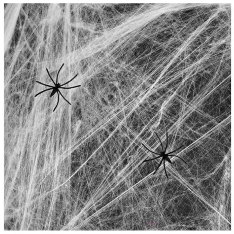 dekoracja halloweenowa pajeczyna biala partypal 20 g