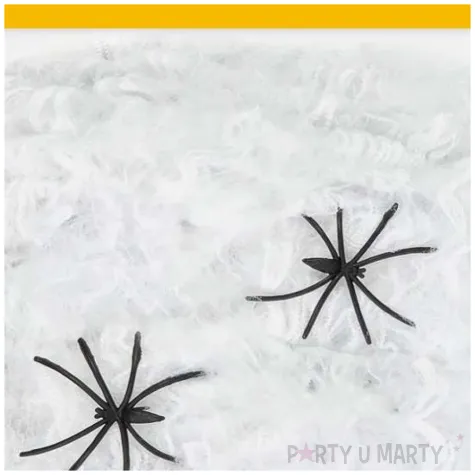 dekoracja halloweenowa pajeczyna biala partypal 20 g