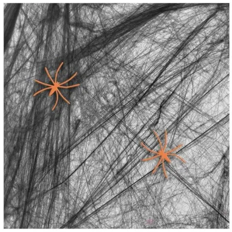 dekoracja halloweenowa pajeczyna czarna partypal 20 g